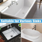 Universal 304 Stainless Steel Bathroom Sink Drain Stopper Pop-Up Hair Catcher Filter Anti-odor Anti-Clog Basin Plug