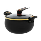Iron Micro Pressure Cooker, 8.45Qt Capacity Non-Stick Pot with Safe Auto Pressure Release Valve for Induction Gas Electric Stove