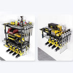 Power Tool Organizer 4 Layer Wall Mounted Storage Rack With Hooks Heavy-Duty Drill Holder Garage Tools Storage Rack for Workshop