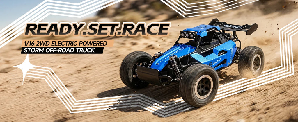 1:16 Scale Remote Control Monster Truck High Speeds 20KMH Off-Road RC Car with LED Lights for Adults Kids Durable Gift Ready for