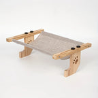 Cat window sill, cat window hammock, suitable for indoor cats, wooden and metal frame, easy to adjust window sill, bedside