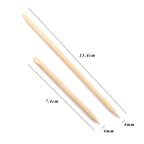 100/50Pcs Orange Wood Nail Sticks Double Sided Cuticle Pusher Remover Rhinestones Dotting Tools Nail Art Manicure Pedicure Care