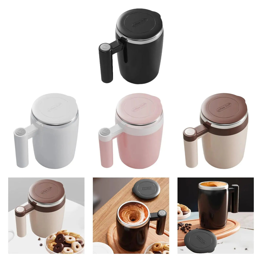 Auto Stirring Coffee Mug with Lid 400ml Birthday Gift Electric Mixing Cup for Tea Milk Hot Chocolate Coffee Women and Men
