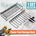 Set Of Multi-Function Heavy Duty Power Tool Storage Rack, Double-Layer Wall-Mounted Tool Organizer, Non-Slip And Anti-Drop Design, Garage Drill Tool Rack, For Charging Drills,Workshops And Tool Rooms, Storage Rack