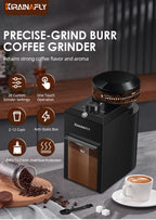 Automatic Burr Mill Coffee Grinder Electric Coffee Bean Grinding With 28 Adjustable Gears for Espresso French Press Drip Coffee
