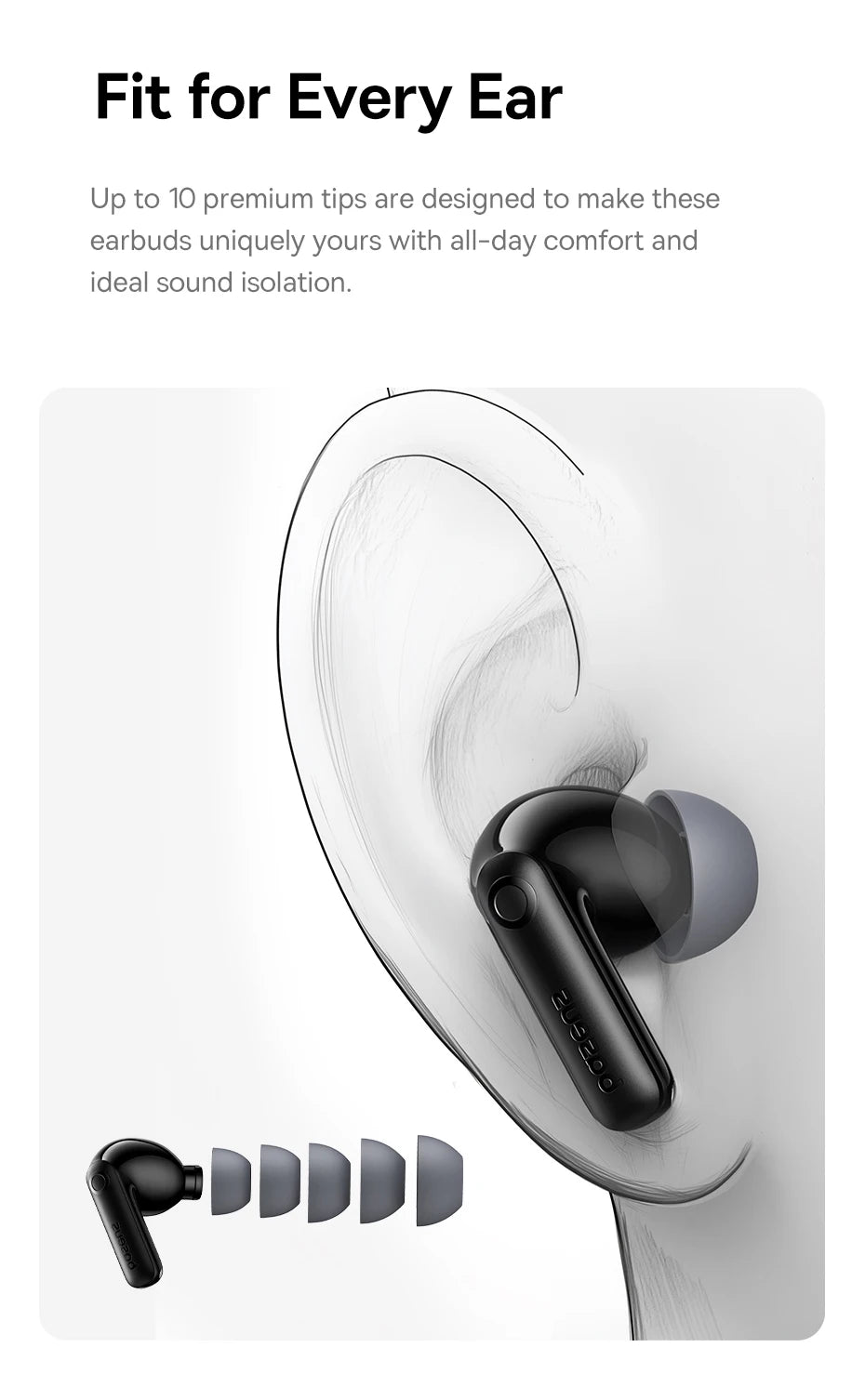 Baseus Bass BP1 Pro -50dB Noise Cancelling Wireless Earbuds Bluetooth 6.0 LDAC Hi-Res Sound 6-Mic AI Clear Calls IP55 Earphones