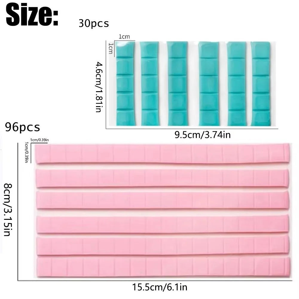 30/48/96Pcs Reusable Reusable Adhesive Clay Tacky Gel Multifunctional Nail Art Clay DIY Nail Practice Tool