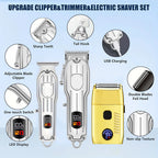 Hair Clippers Electric Razor Shavers for Men USB Rechargeable Clippers and Trimmer Beard Trimmer Barber Kit Professional Clipper