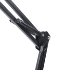 Tablet Floor Stand, 360° Swivel Adjustable Height & Angle, Heavy Duty Carbon Steel, Non-Slip Base, Portable & Foldable, Universal Holder for 12-18cm Phones & Tablets, for Home Office Kitchen Gym Bedroom, Easy Assembly