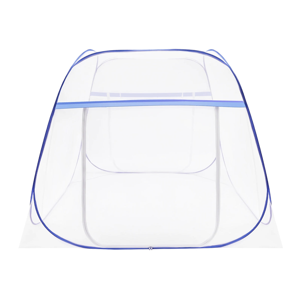 1.8M Blue Bed Cover Total Enclosed Anti-Mosquito Bed Canopy with Storage Bag Triple Door Double Zip Design Easy Installation