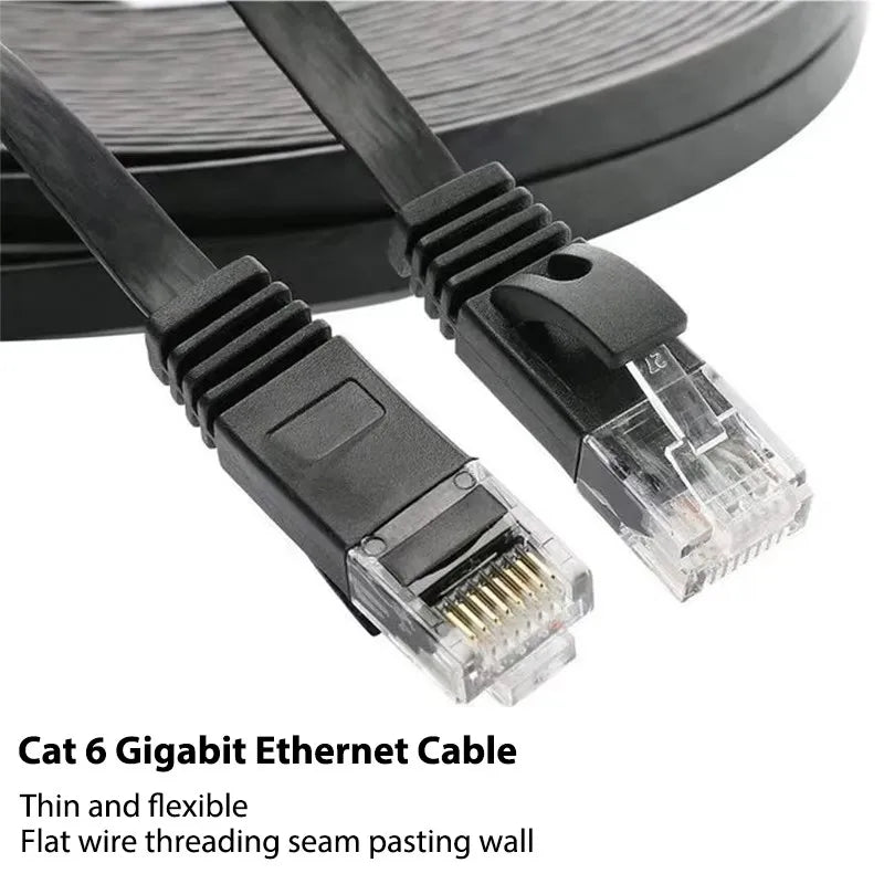 Cat6 24 Pack Short Flat Cat6 Ethernet Patch Cable 1G Support Cat 6 Patch Cable for Patch Panel to Switch Flexiable