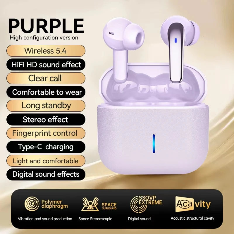 K05 Series TWS Wireless Earbuds 5.3 Bluetooth Headphones Long Playtime Noise Cancelling Voice Call for Gaming Business & Sports