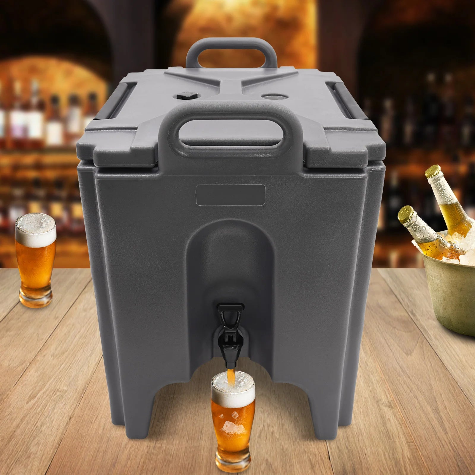 40l Insulated Beverage Dispenser, Portable Thermal Beverage Server, Insulated Beverage Dispenser with Handles