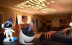 19-in-1 Galaxy Projector Starry Sky Night Light, 360° Rotate Planetarium Lamp with Independence Day Film Discs, LED Star Projector for Bedroom Home Decor, July 4th Patriotic Party Light, Kids Adults Gift, Timed & Adjustable