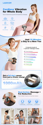 Portable Mini Fascia Ring Massager, Bionic High Frequency Vibration, Comfortable Multifunctional Muscle Massage Tool for Deep Tissue Relief