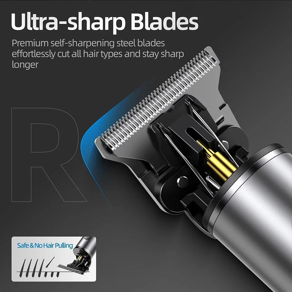 Cordless Hair Clipper with LED Display, Rechargeable Electric Trimmer for Men, USB Charging Beard Trimmer,Professional Barber & Home Use