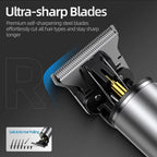 Cordless Hair Clipper with LED Display, Rechargeable Electric Trimmer for Men, USB Charging Beard Trimmer,Professional Barber & Home Use
