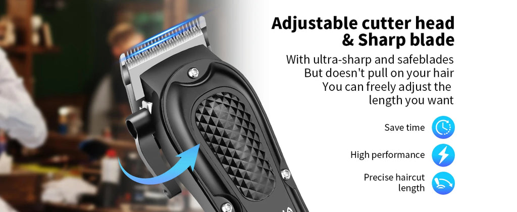 HIENA PRO Professional Hair Clipper Set Cordless Barber Kit and Hair Cutting Set Electric Foil Shavers and Beard Trimmers set