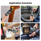 TaskStar Cordless Ratchet Wrench Kit 3/8-inch Ratchet 40N.m(max) Electric Power Angle Wrench with Variable Speed Trigger 0-200 RPM, Handheld Car Disassembly Tool with 2 Packs 2000mAh Lithium-Ion Battery&1 Charger&7 Sockets