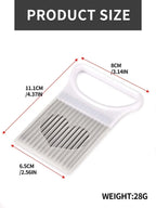 Multi-functional Onion Slicer Holder, Stainless Steel Vegetable Cutter with Prongs, Safe Kitchen Tool for Slicing & Chopping