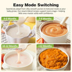 Baby Food Maker Steamer Blender 4 in 1 Auto Steam Blend and Puree Maker Self-Clean for Healthy Baby Toddler Meal Prep BPA-Free