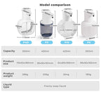 Automatic sensor soap dispenser, foam hand washing device, portable soap bottle, 500ml soap distribution device, in bathroom