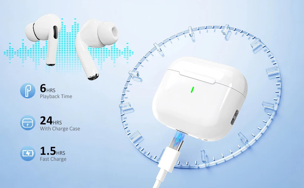 【pro】】ANC noise cancelling Bluetooth earphones, wireless earphones with transparent mode, sweat proof, perfect for work, travel