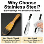 Long Handle Shoe Horn Set of 2, 13 & 16 Inch, High Quality Metal with Ergonomic Handle, Makes Putting on Shoes Effortless