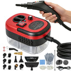 Portable Steam Cleaner 2500W 1200ML Handheld Air Conditioner Kitchen Hood High-Temperature 105°C Adjustable 6 Levels 20 Accessories Car Cleaning Machine Home Appliances