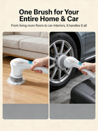 Effortless Electric Grease Scrubber, Rechargeable Cordless Power Cleaning Brush, for Kitchen Sink Tile & Stubborn Stains