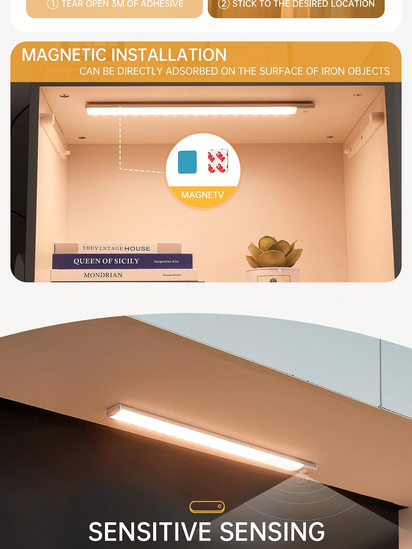 Rechargeable Motion Sensor LED Night Lights (2-Pack)