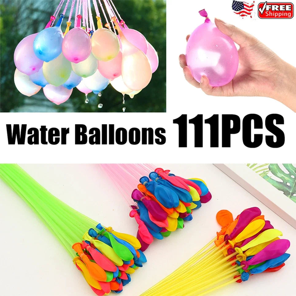 111pcs Summer Water Fight Party Favor Set, Outdoor Party Gift Pack for Pool Parties, Beach Games, Birthday Parties, Family Fun and Group Activities