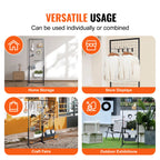 SucceBuy Grid Wall Panels Tower Wire Gridwall Display Racks Double Side Gridwall Panels for Art Craft Shows Retail Shop w/ Hooks