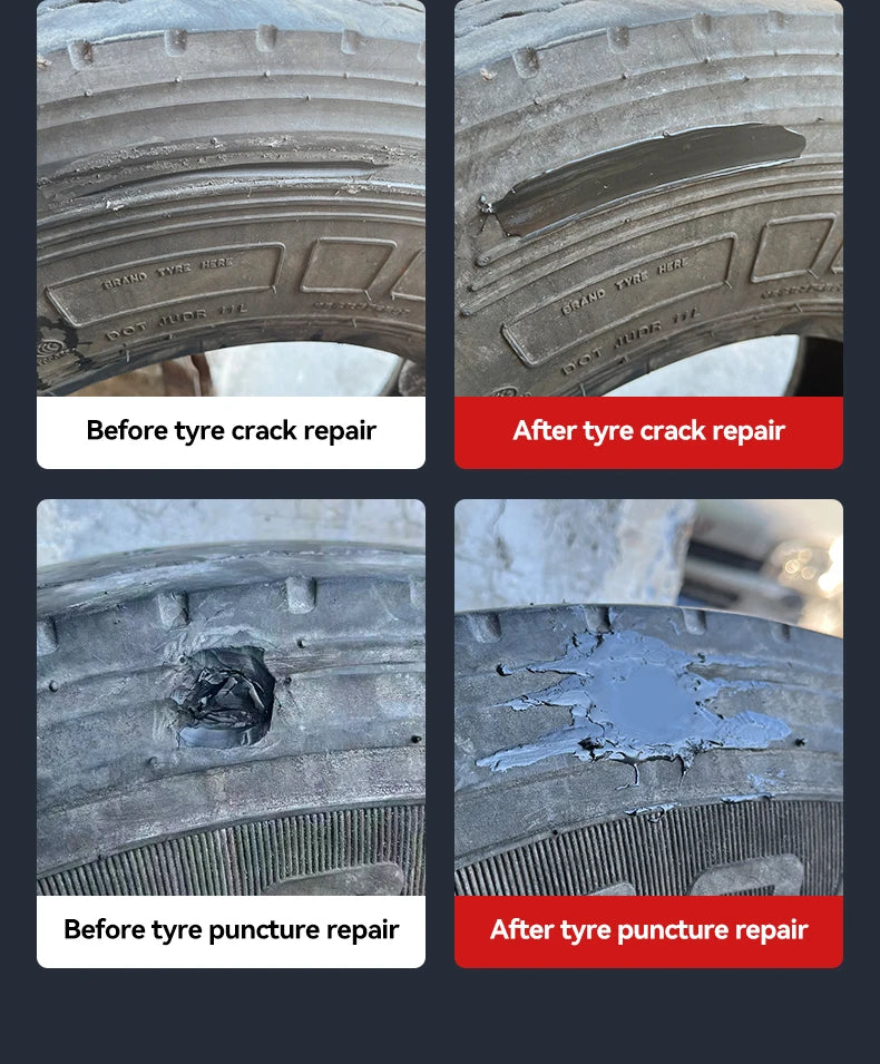Tire Repair Glue Waterproof & High Temperature Resistant Black Sealing Waterproof And High-Temperature Resistant Repair Adhesive
