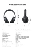 Baseus Bass Wireless Headphones Bluetooth 6.0 98% Noise Canceling Over Ear Headset Spatial Audio Earphone 80H Time