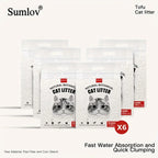 33lbs Sumlov Tofu Cat Litter, Natural Botanical, Dust-Free, Flushable, Quick Clumping, Odor Control, light scent, environmental