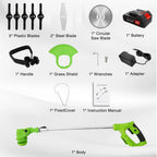 2-in-1 Cordless Electric  Lawn Mower Brushless Edger Eater Grass String Trimmer Cutter 650W 18000 RPM With 24V Two Battery Adjustable For Garden Tool