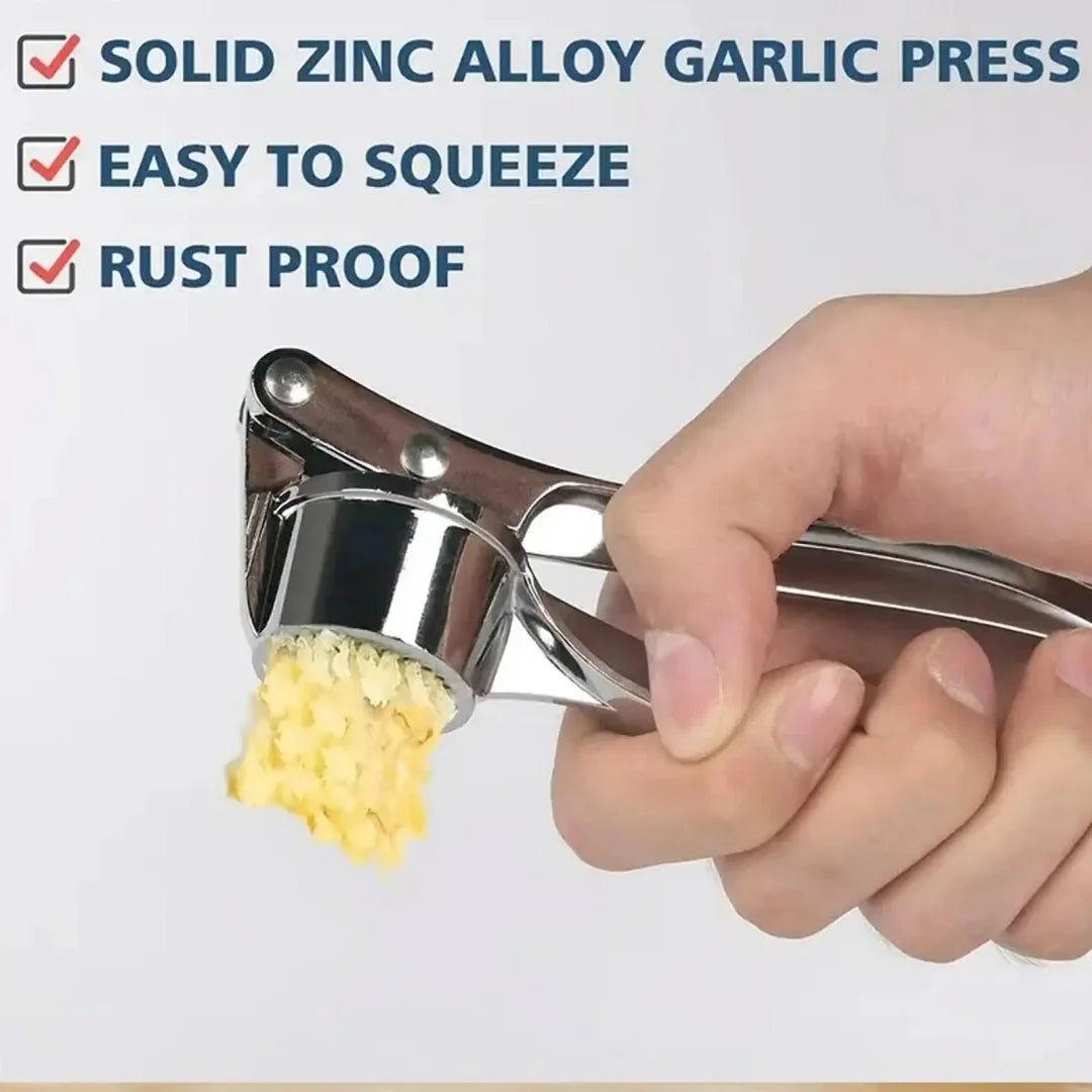 Stainless Steel Garlic Press, Manual Garlic & Ginger Crusher Kitchen Tool
