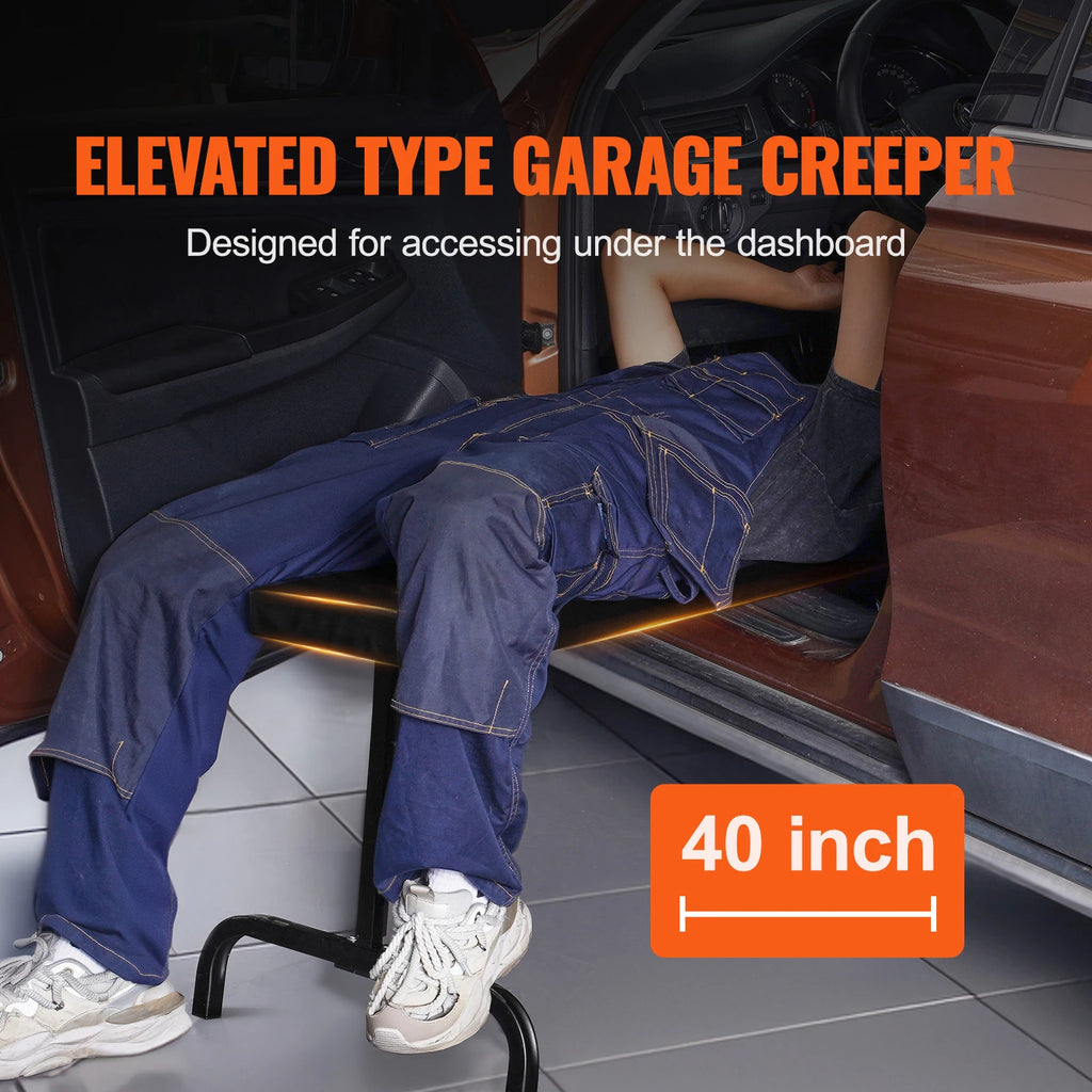 SucceBuy Under Dash Creeper, 40 in, 20.3-27.4 in Height Adjustable Laying Down or Upright Inside of Car or Truck for Garage Shop