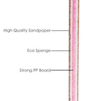 Nail File Buffer 100/180 Grit Half Moon Nail Files Double Side Sandpaper Nail Sanding Grinding Gel Nail Polish Manicure Tool