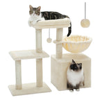 Cat Tree Cat Tower for Indoor Cats 2 Styles Cat Activity Tree with Cat Scratching Posts Big Hammock and Removable Top Perch Grey