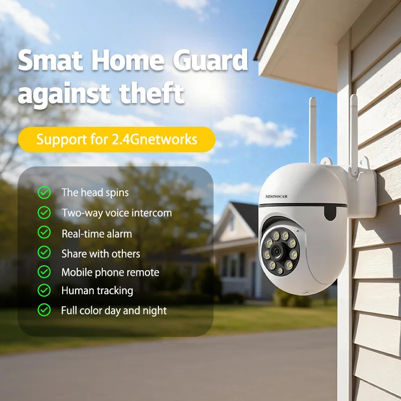 SZSINOCAM 3MP Wifi IP Wireless Security Surveillance PTZ Camera 4X Zoom Cameras Tracking Two-way Audio HD Night Color Camera