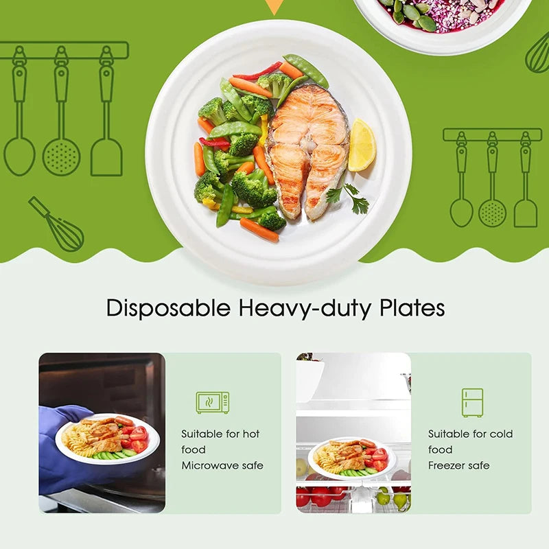 （out of stock）50-Pack 9-Inch Food-Grade Disposable Dinner Plates （out of stock）