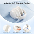 Baseus Bass Wireless Headphones Bluetooth 6.0 98% Noise Canceling Over Ear Headset Spatial Audio Earphone 80H Time