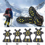 Outdoor Snow Claw Shoe Covers for Men and Women 10 Teeth Rock Climbing Crampons Non-Slip Climbing Cleats Hiking Accessories