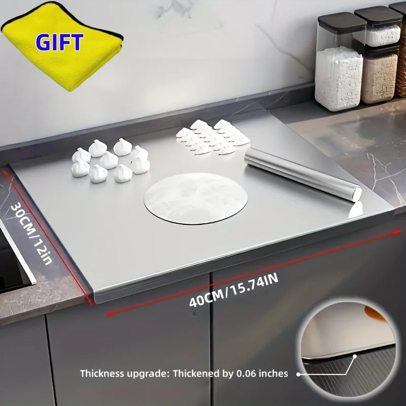 Stainless Steel Cutting Boards for Kitchen, Kneading Cutting Board Mats, Metal Cutting Board for Meat, Fruits, Vegetables, Bread, and Baking Small Cutting Boards