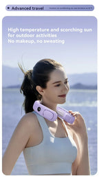 N90 Neck Fan Semiconductor Cooling 5-Speed Bladeless Wearable Fan USB Rechargeable Portable Outdoor Travel Camping
