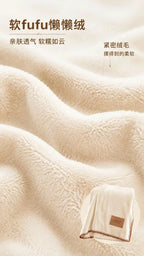 Fall Winter Simple Solid Artificial Lambswool Blanket Thickened Warm Multi-functional Blankets Soft Skin-friendly Cozy Blanket