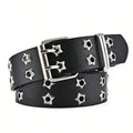 Women Hollow Out Punk Style Fashion Belt With Star Hollow Decor, Casual Fall, Autumn, Halloween