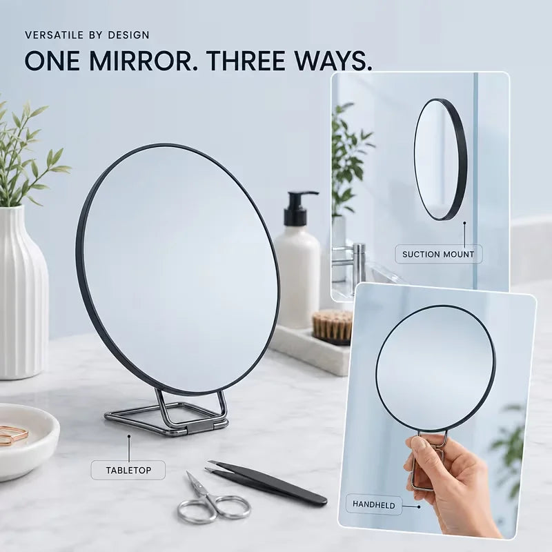 90x Magnifying Mirror Handheld with Stand Single Model Or with Tweezers And Beauty Scissors Set Suction Cup for Close-Up Viewing